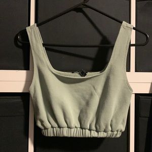 Sage green crop top size small forever 21